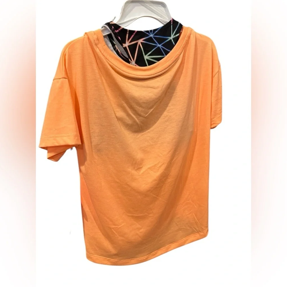 Justice Orange Tie Front T-Shirt 2 Piece 🧡